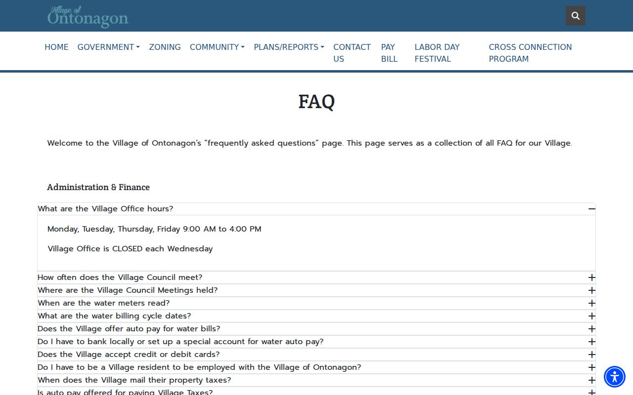 Village of Ontonagon court docket council chambers information