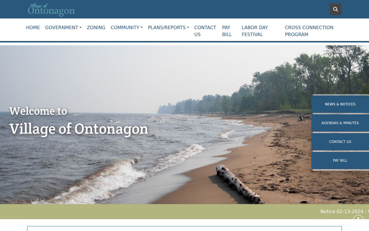 Village of Ontonagon court docket village office homepage