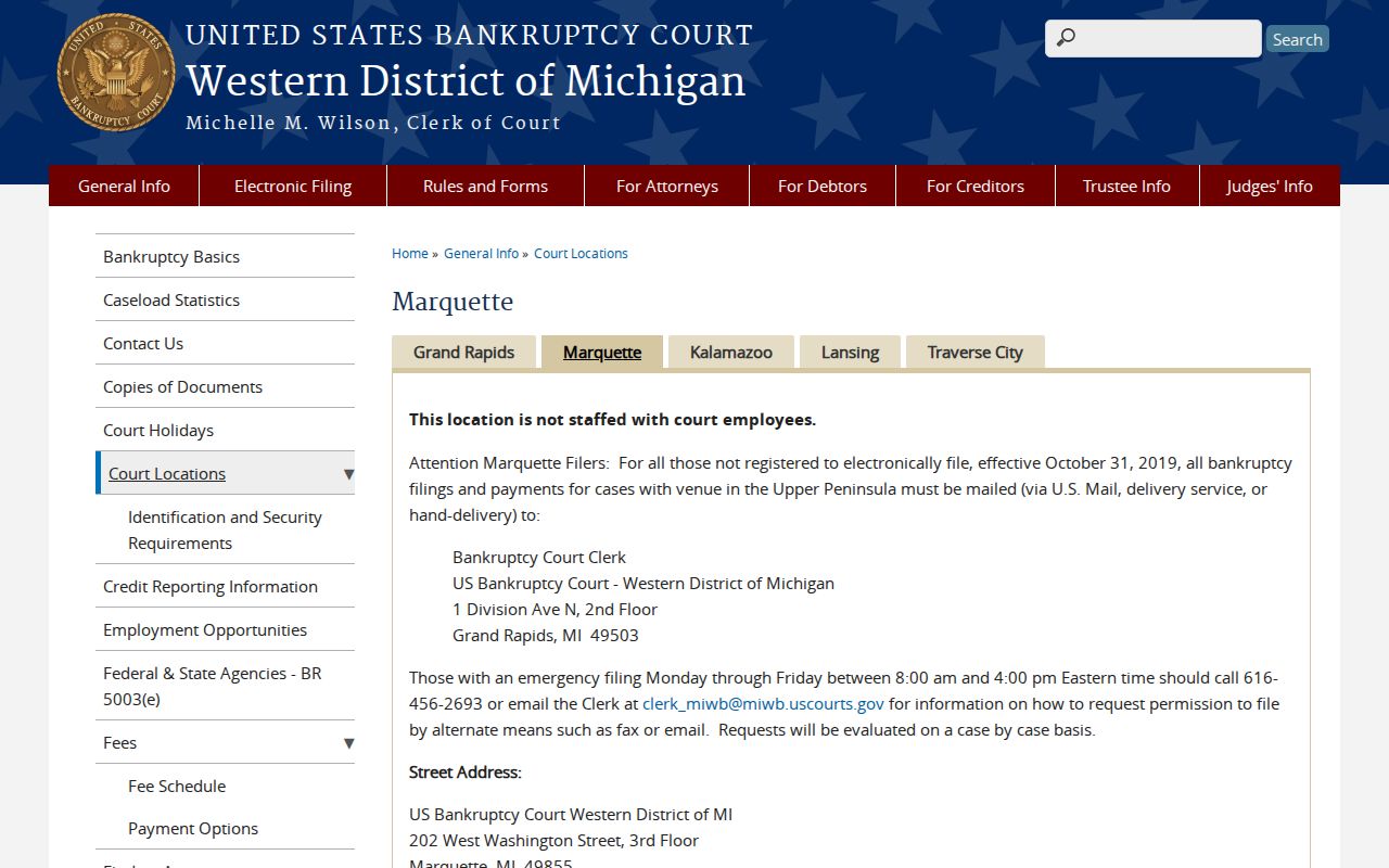 Ontonagon County court docket bankruptcy Marquette information